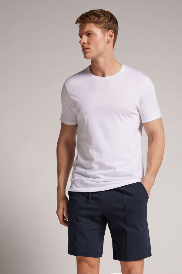 Baumwollshorts mit Rippdetail Baumwollshorts mit Rippdetail