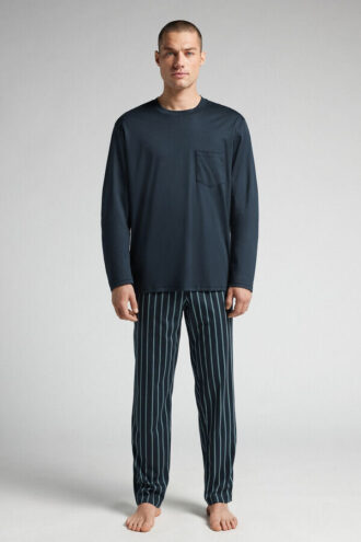 Bedruckter Pyjama aus hochwertiger merzerisierter Baumwolle