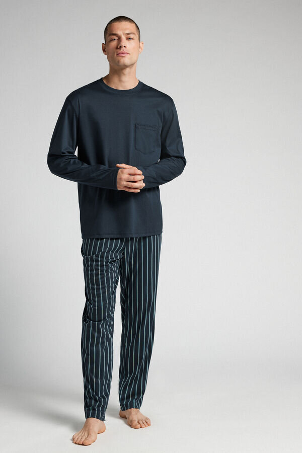 Bedruckter Pyjama aus hochwertiger merzerisierter Baumwolle Bedruckter Pyjama aus hochwertiger merzerisierter Baumwolle