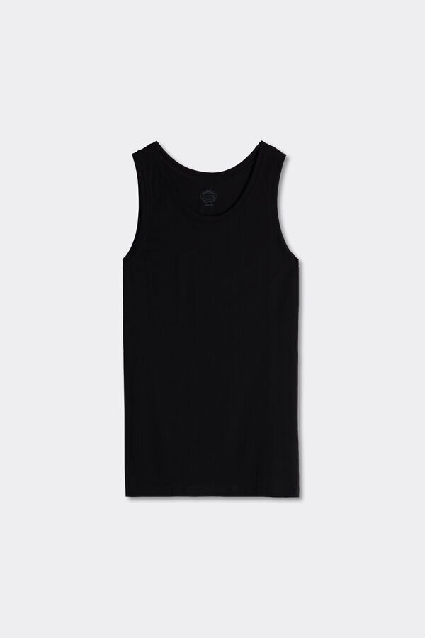 Extrafeines Tanktop aus hochwertiger Baumwolle mit Rundhalsausschnitt Extrafeines Tanktop aus hochwertiger Baumwolle mit Rundhalsausschnitt