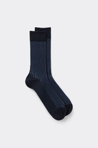 Gerippte Crew-Socken aus Lisle-Baumwolle