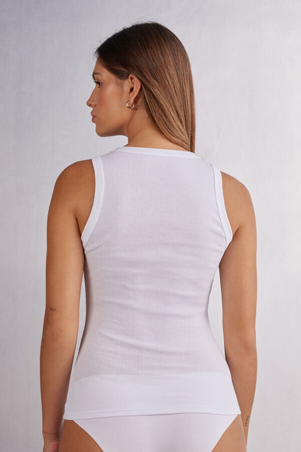 Geripptes Tanktop aus hochwertiger Baumwolle Geripptes Tanktop aus hochwertiger Baumwolle