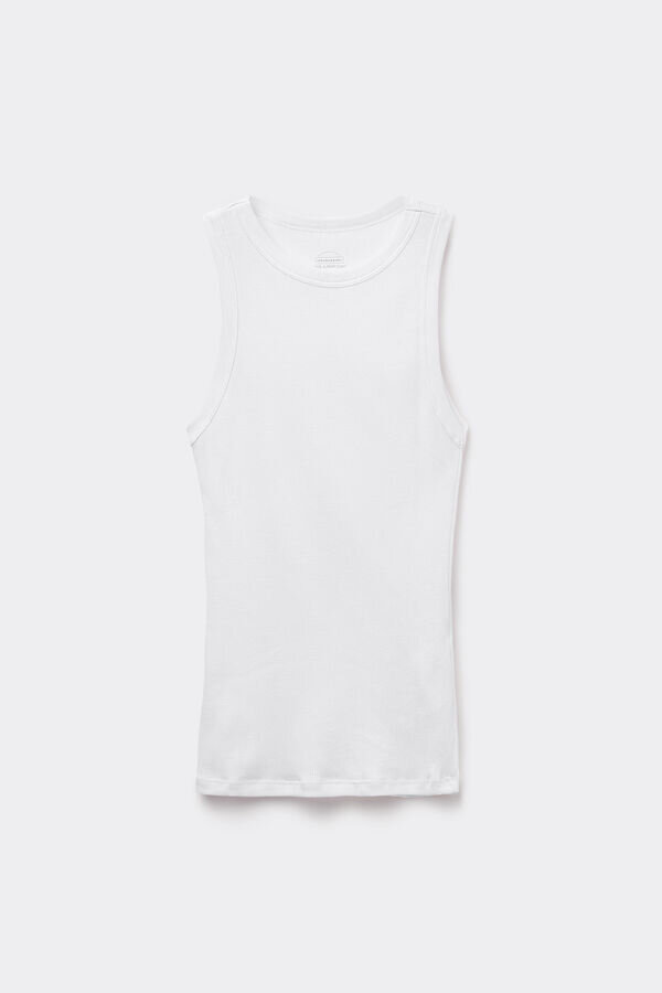 Geripptes Tanktop aus hochwertiger Baumwolle Geripptes Tanktop aus hochwertiger Baumwolle