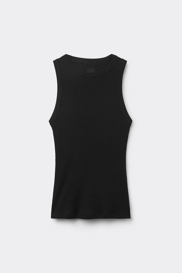 Geripptes Tanktop aus hochwertiger Baumwolle Geripptes Tanktop aus hochwertiger Baumwolle
