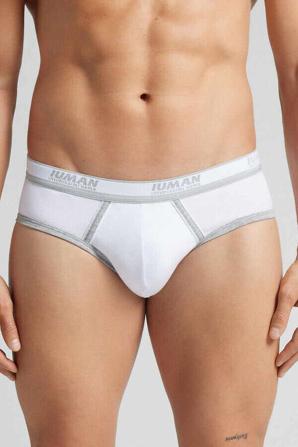 Herren-Slip aus hochwertiger Baumwolle mit Logo Herren-Slip aus hochwertiger Baumwolle mit Logo