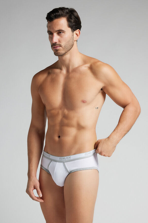 Herren-Slip aus hochwertiger Baumwolle mit Logo Herren-Slip aus hochwertiger Baumwolle mit Logo