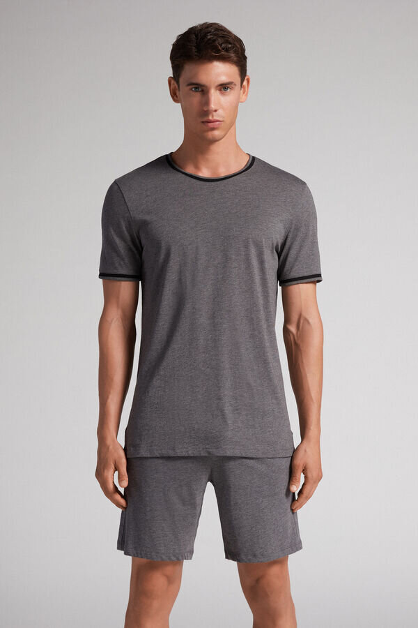 Hochwertiger Baumwoll-Kurzpyjama Hochwertiger Baumwoll-Kurzpyjama