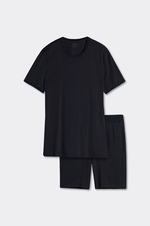 Hochwertiger Baumwoll-Kurzpyjama Hochwertiger Baumwoll-Kurzpyjama