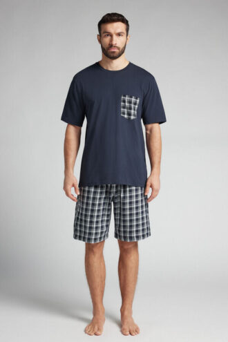 Karierte Pyjamahose aus Baumwolle