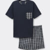 Karierte Pyjamahose aus Baumwolle
