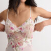 Lace Bodysuit aus Tüll und Spitze mit Pretty Flowers-Print