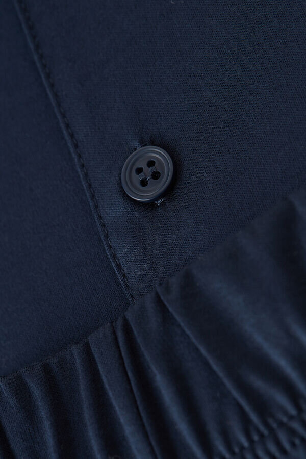 Langer Pyjama aus Baumwolle mit offener Vorderseite Langer Pyjama aus Baumwolle mit offener Vorderseite