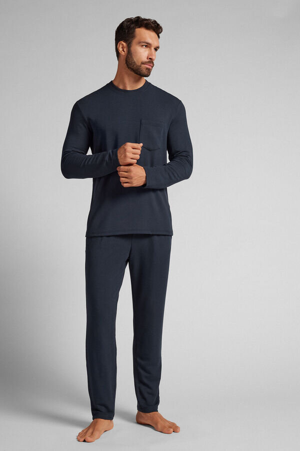 Langer Pyjama aus weichem Modal Langer Pyjama aus weichem Modal