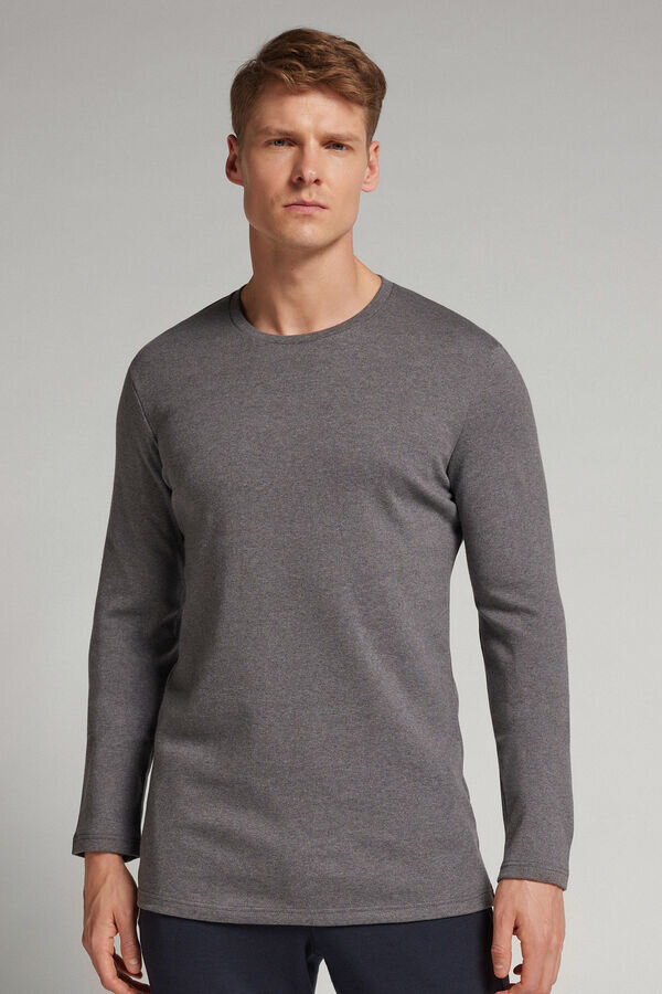 Langärmliges Oberteil aus warmer Baumwolle Langärmliges Oberteil aus warmer Baumwolle