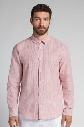 Leinen- und Baumwollhemd