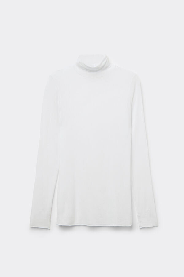 Modal-Kaschmir-Top mit hohem Kragen Modal-Kaschmir-Top mit hohem Kragen