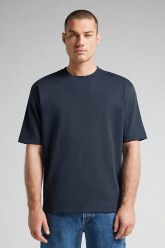 Oversized-T-Shirt aus Baumwoll-Interlock