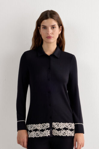 Pretty Flowers-Hemd mit Knöpfen aus Modal