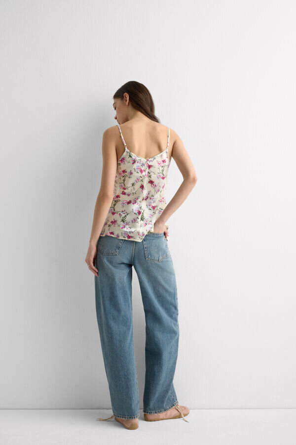 Seidentop mit Pretty Flowers-Print Seidentop mit Pretty Flowers-Print