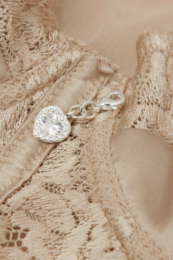 Seidige Blumen Demilune-Bodysuit Seidige Blumen Demilune-Bodysuit