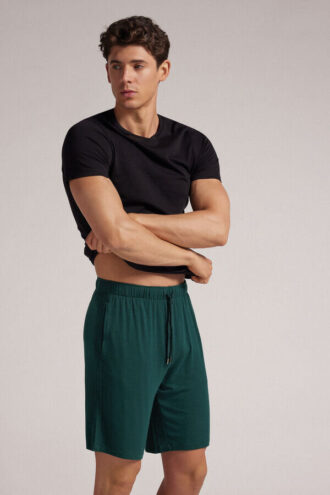 Shorts aus Seide und Modal