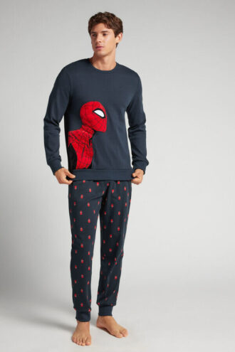 Spider-Man Marvel Baumwollpyjama in voller Länge Spider-Man Marvel Baumwollpyjama in voller Länge