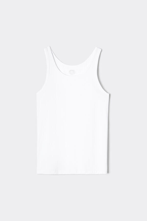 Tanktop mit Rundhalsausschnitt aus hochwertiger Stretch-Baumwolle Tanktop mit Rundhalsausschnitt aus hochwertiger Stretch-Baumwolle