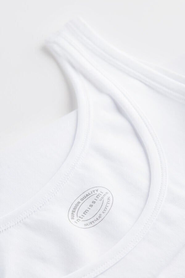 Tanktop mit Rundhalsausschnitt aus hochwertiger Stretch-Baumwolle Tanktop mit Rundhalsausschnitt aus hochwertiger Stretch-Baumwolle