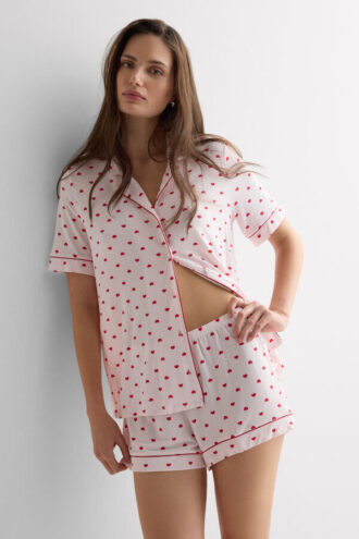 The Love Club Modal Button Up Short Pyjama
