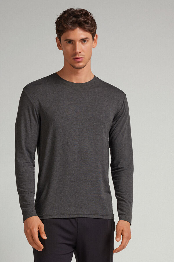 Weiches Seiden-Langarmshirt Weiches Seiden-Langarmshirt