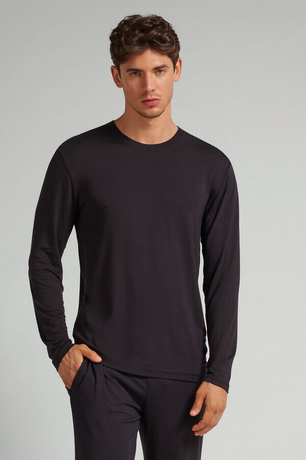 Weiches Seiden-Langarmshirt Weiches Seiden-Langarmshirt