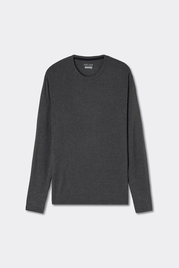 Weiches Seiden-Langarmshirt Weiches Seiden-Langarmshirt